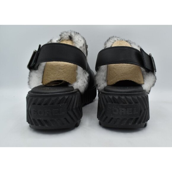 Sorel Womens Size 9 ONA AVE Black Sea Salt Leather Slip On Mules Clogs Shoes - Picture 4 of 13